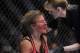 April 13, 2013; Las Vegas, NV, USA; Miesha Tate reacts to defeat by Cat Zingano during the TUF 17 Finale at the Mandalay Bay Events Center. Mandatory Credit: Gary A. Vasquez-USA TODAY Sports
