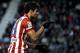 ELCHE, SPAIN - NOVEMBER 30: Diego Costa of Atletico de Madrid celebrates after scoring during the La Liga match between Elche FC and Atletico de Madrid at Estadio Manuel Martinez Valero on November 30, 2013 in Elche, Spain. (Photo by Manuel Queimadelos