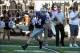 Oct 12, 2013; Manhattan, KS, USA; Kansas State Wildcats defensive end Ryan Mueller (44) celebrates a fumble recovery during a 35-25 loss to the Baylor Bears at Bill Snyder Family Stadium. Mandatory Credit: Scott Sewell-USA TODAY Sports