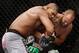 Aug 17, 2013; Boston, MA, USA; Travis Browne, right, battles Alistair Overeem during a UFC Heavyweight match at the TD Garden. Brown won by knockout in one round. Mandatory Credit: Winslow Townson-USA TODAY Sports