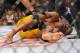 Dec 28, 2013; Las Vegas, NV, USA; Anderson Silva reacts after breaking his leg on a kick to Chris Weidman (not pictured) during their UFC middleweight championship bout at the MGM Grand Garden Arena. Mandatory Credit: Jayne Kamin-Oncea-USA TODAY Sports