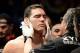 Dec 28, 2013; Las Vegas, NV, USA; Chris Weidman gets ready to enter the cage for his UFC middleweight championship bout against Anderson Silva at the MGM Grand Garden Arena. Weidman won. Mandatory Credit: Jayne Kamin-Oncea-USA TODAY Sports