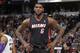 SACRAMENTO, CA - DECEMBER 27: LeBron James #8 of the Miami Heat reacts during the game against the Sacramento Kings at Sleep Train Arena on December 27, 2013 in Sacramento, California. NOTE TO USER: User expressly acknowledges and agrees that, by downloa