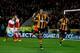 HULL, ENGLAND- DECEMBER 28: Ahmed Elmohamady of Hull City celebrates his goal and Hull's opener during the Barclays Premier League match between Hull City and Fulham at KC stadium on December 28, 2013 in Hull, England. (Photo by Richard Sellers/Getty Imag