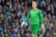 MANCHESTER, ENGLAND - DECEMBER 28: Joe Hart of Manchester City looks on after sustaining an eye injury during the Barclays Premier League match between Manchester City and Crystal Palace at the Etihad Stadium on December 28, 2013 in Manchester, England.
