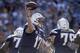 SAN DIEGO, CA - DECEMBER 29: Philip Rivers #17 of the San Diego Chargers throws a pass against the Kansas City Chiefs during their game on December 29, 2013 at Qualcomm Stadium in San Diego, California. (Photo by Donald Miralle/Getty Images)