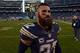 Dec 22, 2013; San Diego, CA, USA; San Diego Chargers safety Eric Weddle (32) reacts after the game against the Oakland Raiders at Qualcomm Stadium. The Chargers won 26-13. Mandatory Credit: Kirby Lee-USA TODAY Sports