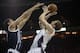 Dec 27, 2013; Charlotte, NC, USA; Charlotte Bobcats center Cody Zeller (40) shoots the ball over Oklahoma City Thunder center Steven Adams (12) during the second half at Time Warner Cable Arena. The Thunder defeated the Bobcats 89-85. Mandatory Credit: Je