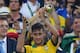 RIO DE JANEIRO, BRAZIL - JUNE 30: Neymar of Brazil celebrates with the adidas Golden Ball award after the FIFA Confederations Cup Brazil 2013 Final match between Brazil and Spain at Maracana on June 30, 2013 in Rio de Janeiro, Brazil. (Photo by Laurence