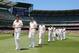 MELBOURNE, AUSTRALIA - DECEMBER 29: Alastair Cook of England leads his team from the field after losing during day four of the Fourth Ashes Test Match between Australia and England at Melbourne Cricket Ground on December 29, 2013 in Melbourne, Australia.