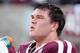 COLLEGE STATION, TX - NOVEMBER 09: Jake Matthews #75 of the Texas A&M Aggies waits on the bench during the game against the Mississippi State Bulldogs at Kyle Field on November 9, 2013 in College Station, Texas. (Photo by Scott Halleran/Getty Images)