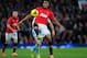 MANCHESTER, ENGLAND - DECEMBER 21: Antonio Valencia of Manchester United in action during the Barclays Premier League match between Manchester United and West Ham United at Old Trafford on December 21, 2013 in Manchester, England. (Photo by Stu Forster/