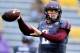 BATON ROUGE, LA - NOVEMBER 23: Quarterback Johnny Manziel #2 of the Texas A&M Aggies warms up before taking on the LSU Tigers at Tiger Stadium on November 23, 2013 in Baton Rouge, Louisiana. (Photo by Sean Gardner/Getty Images)