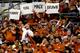 SAN ANTONIO, TX - DECEMBER 30: Fans show support for head coach Mack Brown of the Texas Longhorns who will retire following the Valero Alamo Bowl against the Oregon Ducks at the Alamodome on December 30, 2013 in San Antonio, Texas. (Photo by Ronald Mart