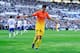 ZARAGOZA, SPAIN - APRIL 14: Cristian Tello of FC Barcelona celebrates after scoring his team's second goal during the la Liga match between FC Barcelona and Real Zaragoza at La Romareda on April 14, 2013 in Zaragoza, Spain. (Photo by David Ramos/Getty I