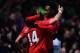 NORWICH, ENGLAND - DECEMBER 28: Danny Welbeck of Manchester United (R) celebrates with Javier Hernandez (14) as he scores their first goal during the Barclays Premier League match between Norwich City and Manchester United at Carrow Road on December 28,