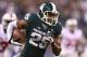 INDIANAPOLIS, IN - DECEMBER 07: Keith Mumphery #25 of the Michigan State Spartans runs for a touchdown against the Ohio State Buckeyes in the second quarter of the Big Ten Conference Championship game at Lucas Oil Stadium on December 7, 2013 in Indianapo