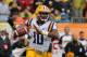 TAMPA, FL - JANUARY 1: Quarterback Anthony Jennings #10 of the LSU Tigers sets to pass in the second quarter against the Iowa Hawkeyes January 1, 2014 in the Outback Bowl at Raymond James Stadium in Tampa, Florida. (Photo by Al Messerschmidt/Getty Ima