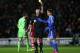 SOUTHAMPTON, ENGLAND - JANUARY 01: Oscar of Chelsea is shown a yellow card by Referee Martin Atkinson for diving during the Barclays Premier League match between Southampton and Chelsea at St Mary's Stadium on January 1, 2014 in Southampton, England. (P