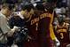 Dec 31, 2013; Indianapolis, IN, USA; Cleveland Cavaliers point guard Kyrie Irving (2) is helped off the court after being injured during the third quarter against the Indiana Pacers at Bankers Life Fieldhouse. The Pacers won 91-76. Mandatory Credit: Pat