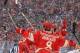 ANN ARBOR, MI - JANUARY 1: Pavel Datsyuk #13 and Kyle Quincey #27 of the Detroit Red Wings surround teammate Justin Abdelkader #8 after he scored a 3rd period goal to tie it up during the Bridgestone NHL Winter Classic against the Toronto Maple Leafs on