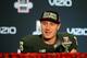 PASADENA, CA - JANUARY 01: Quarterback Connor Cook #18 of the Michigan State Spartans answers questions after defeating the Stanford Cardinal 24-20 in the 100th Rose Bowl Game presented by Vizio at the Rose Bowl on January 1, 2014 in Pasadena, California