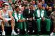 BOSTON, MA - NOVEMBER 27: Rajon Rondo #9 of the Boston Celtics smiles from the bench during the game against the Memphis Grizzlies on November 27, 2013 at the TD Garden in Boston, Massachusetts. NOTE TO USER: User expressly acknowledges and agrees that,