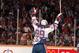 Gretzky in his familiar Oilers pose en route to winning seven straight Art Ross trophies.