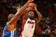MIAMI, FL - JANUARY 2: LeBron James #6 of the Miami Heat shoots against Golden State Warriors at the American Airlines Arena in Miami, Florida on Jan. 23, 2014. NOTE TO USER: User expressly acknowledges and agrees that, by downloading and/or using this ph
