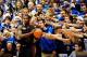 DURHAM, NC - DECEMBER 16: Fans taunt Donta Harper #0 of the Gardner-Webb Runnin' Bulldogs as he inbounds the ball against of the Duke Blue Devils during play at Cameron Indoor Stadium on December 16, 2013 in Durham, North Carolina. (Photo by Grant Halve