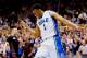 DURHAM, NC - DECEMBER 16: Jabari Parker #1 of the Duke Blue Devils reacts after dunking against the Gardner-Webb Runnin' Bulldogs during play at Cameron Indoor Stadium on December 16, 2013 in Durham, North Carolina. (Photo by Grant Halverson/Getty Image