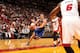 MIAMI, FL - JANUARY 2: David Lee #10 of the Golden State Warriors drives to the basket against the Miami Heat at the American Airlines Arena in Miami, Florida on Jan. 2, 2014. NOTE TO USER: User expressly acknowledges and agrees that, by downloading and/o