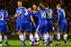 SUNDERLAND, ENGLAND - DECEMBER 04: Eden Hazard of Chelsea is congratulated by team mates after scoring his goal during the Barclays Premier League match between Sunderland and Chelsea at Stadium of Light on December 4, 2013 in Sunderland, England. (Phot