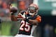CINCINNATI, OH - DECEMBER 08: Giovani Bernard #25 of the Cincinnati Bengals catches a pass during the NFL game against the Indianapolis Colts at Paul Brown Stadium on December 8, 2013 in Cincinnati, Ohio. (Photo by Andy Lyons/Getty Images)