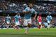 MANCHESTER, ENGLAND - DECEMBER 14: Sergio Aguero of Manchester City celebrates after scoring the first goal during the Barclays Premier League match between Manchester City and Arsenal at Etihad Stadium on December 14, 2013 in Manchester, England. (Pho