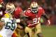 SAN FRANCISCO, CA - JANUARY 12: Running back Frank Gore #21 of the San Francisco 49ers runs the ball against the Green Bay Packers during the NFC Divisional Playoff Game at Candlestick Park on January 12, 2013 in San Francisco, California. (Photo by Ste