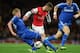 LONDON, ENGLAND - OCTOBER 29: Jack Wilshere of Arsenal is tackled by Kevin De Bruyne of Chelsea (L) during the Capital One Cup Fourth Round match between Arsenal and Chelsea at the Emirates Stadium on October 29, 2013 in London, England. (Photo by Jamie