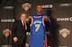 NEW YORK, NY - FEBRUARY 11: Executive Chairman James L. Dolan and Carmelo Anthony #7 of the New York Knicks pose during the press conference prior to the game against the Milwaukee Bucks on February 23, 2011 at Madison Square Garden in New York City. NOT