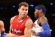 Feb. 10, 2013; New York, NY, USA; Los Angeles Clippers power forward Blake Griffin (32) drives to the net as New York Knicks small forward Carmelo Anthony (7) defends during the first half at Madison Square Garden. Mandatory Credit: Debby Wong-USA TODAY S