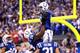INDIANAPOLIS, IN - JANUARY 04: Wide receiver T.Y. Hilton #13 of the Indianapolis Colts celebrates a fourth quarter touchdown with teammates against the Kansas City Chiefs during a Wild Card Playoff game at Lucas Oil Stadium on January 4, 2014 in Indianapo