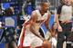 ORLANDO, FL - JANUARY 4: Rashard Lewis #9 of the Miami Heat drives against the Orlando Magic on January 4, 2014 at Amway Center in Orlando, Florida. NOTE TO USER: User expressly acknowledges and agrees that, by downloading and or using this photograph, Us