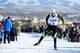 PARK CITY, UT - DECEMBER 28: Todd Lodwick skis to a first place finish in the 10K to secure a place on the United States Olympic team for Sochi 2014 during the Nordic Combined Olympic Trial at Utah Olympic Park on December 28, 2013 in Park City, Utah. (