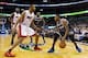 Jan 4, 2014; Orlando, FL, USA; Miami Heat power forward Rashard Lewis (9) defends Orlando Magic small forward Maurice Harkless (21) during the second half of the game at the Amway Center. Mandatory Credit: Rob Foldy-USA TODAY Sports