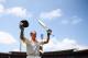 SYDNEY, AUSTRALIA - JANUARY 05: Chris Rogers of Australia celebrates as he leaves the ground at lunch on 114 not out during day three of the Fifth Ashes Test match between Australia and England at Sydney Cricket Ground on January 5, 2014 in Sydney, Austr