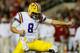 TUSCALOOSA, AL - NOVEMBER 09: Zach Mettenberger #8 of the LSU Tigers celebrates a second quarter touchdown against the Alabama Crimson Tide during the game at Bryant-Denny Stadium on November 9, 2013 in Tuscaloosa, Alabama. (Photo by Kevin C. Cox/Getty