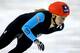 SALT LAKE CITY, UT - JANUARY 04: Jessica Smith #801 (red helmet) skates in the first lady's 500 meter final during the U.S. Olympic Short Track Trials at the Utah Olympic Oval on January 4, 2014 in Salt Lake City, Utah. (Photo by Matthew Stockman/Getty