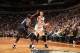 MINNEAPOLIS, MN - JANUARY 4: Kevin Love #42 of the Minnesota Timberwolves looks to pass the ball against the Oklahoma City Thunder during the game on January 4, 2014 at Target Center in Minneapolis, Minnesota. NOTE TO USER: User expressly acknowledges and