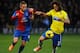 LONDON, ENGLAND - DECEMBER 21: Barry Bannann of Crystal Palace and Fabricio Coloccini (R) of Newcastle United compete for the ball during the Barclays Premier League match between Crystal Palace and Newcastle United at Selhurst Park on December 21, 2013