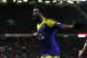 MANCHESTER, ENGLAND - JANUARY 05: Wilfried Bony of Swansea City celebrates scoring his team's second goal during the FA Cup with Budweiser Third round match between Manchester United and Swansea City at Old Trafford on January 5, 2014 in Manchester, Engl