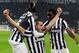 TURIN, ITALY - JANUARY 05: Leonardo Bonucci of FC Juventus (C) celebrates scoring the second goal during the Serie A match between Juventus and AS Roma at Juventus Arena on January 5, 2014 in Turin, Italy. (Photo by Claudio Villa/Getty Images)